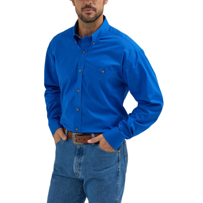 Men's George Strait Western Royal Blue Shirt