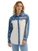 Women's Long Sleeve Denim Snap Top