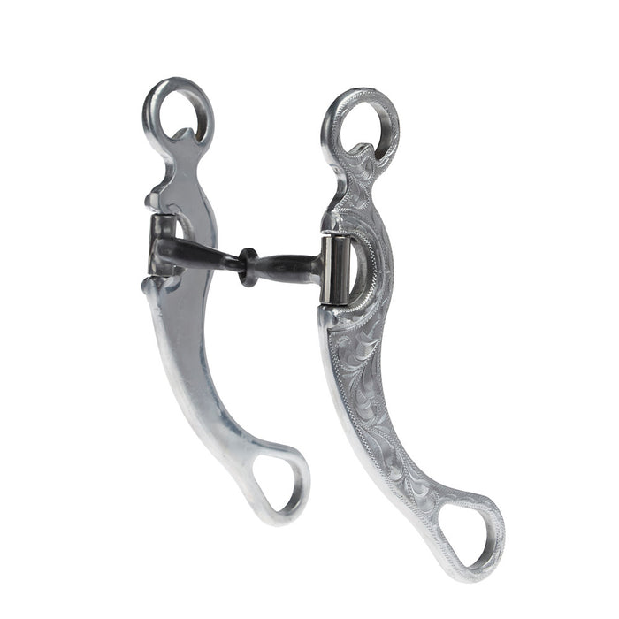 Engraved Aluminum Sweet Iron Snaffle Shank Bit
