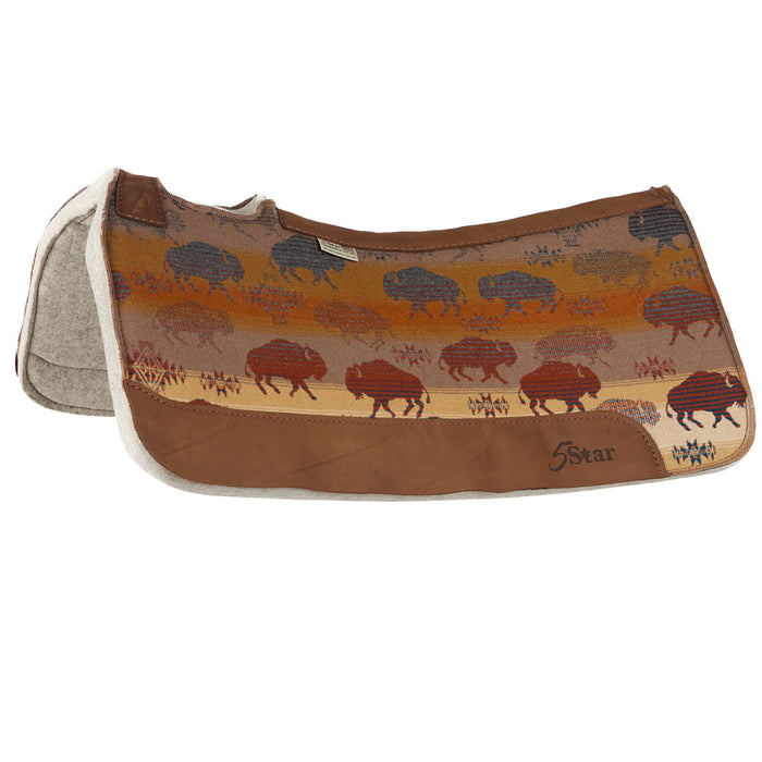 1in Natural All Around Buffalo Felt Saddle Pad