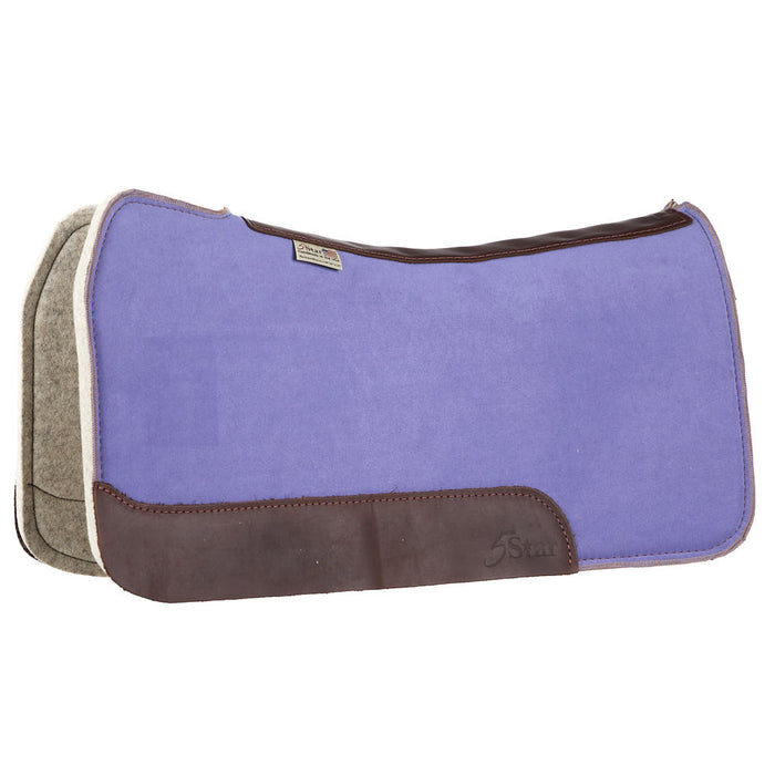 3/4in Natural Flex Fit Barrel Racer Lavender Suede Top Saddle Pad