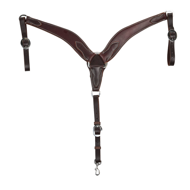 Oiled Latigo 2 3/4in Tapered Breast Collar