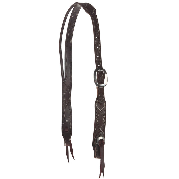 Figure 8 Stitch Roughout Chocolate Slit Ear Headstall