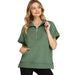 Women's Slate Green Half Zip Top