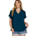 Women's Teal Drop Shoulder Top