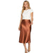 Women's Copper Back Zipper Skirt