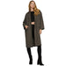Women's Grey Oversized Check Coat