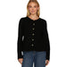 Women's Black Button Up Sweater Cardigan