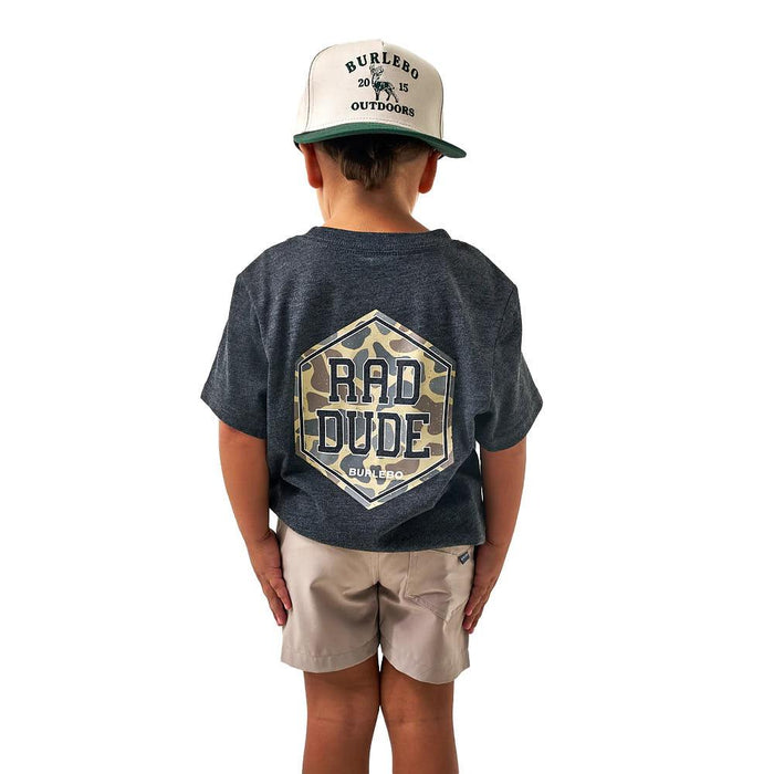 Youth Deer Camo Black Rad Dude Tee Shirt
