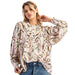 Women's Blush Cocoa Print Shirt