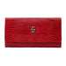 Red Genuine Lizard Embossed Leather Wallet