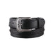 Black Leather Raised Pipe Belt