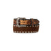 Men's Hand Tooled Roughout 3D Chocolate Belt