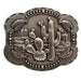Desert Cactus and Feathers Rectangle Belt Buckle