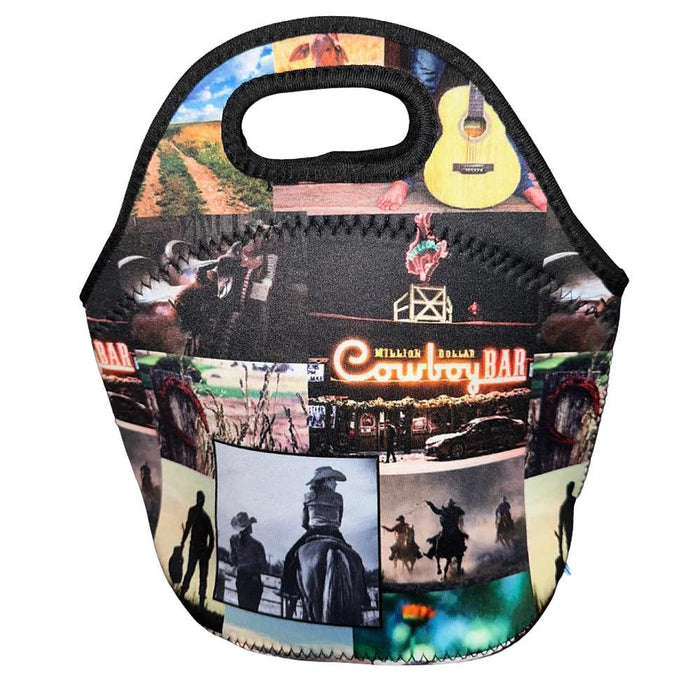 Cowboy Collage Lunch Tote