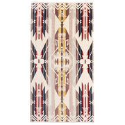 Jacquard White Sand Tan Bath Towel