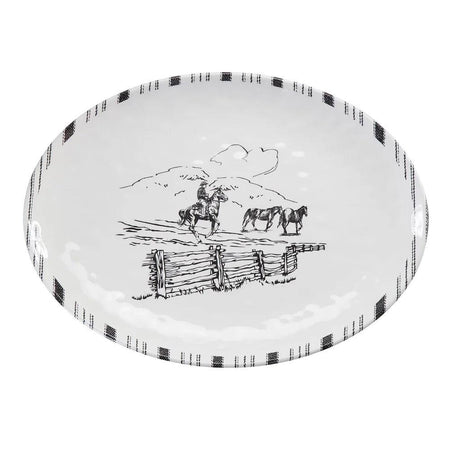 Hiend Accents Ranch Life Melamine Serving Platter