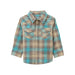 Little Boy's Tan Long Sleeve Snap Shirt