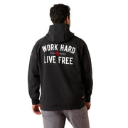 Men's FR DuraStretch Work Hard Black Hoodie
