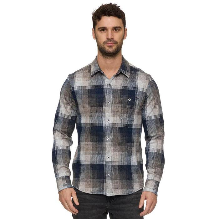 Men's Exmore Hero Navy & Taupe Flannel