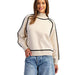 Women's Sand Contrast Stitch Sweater