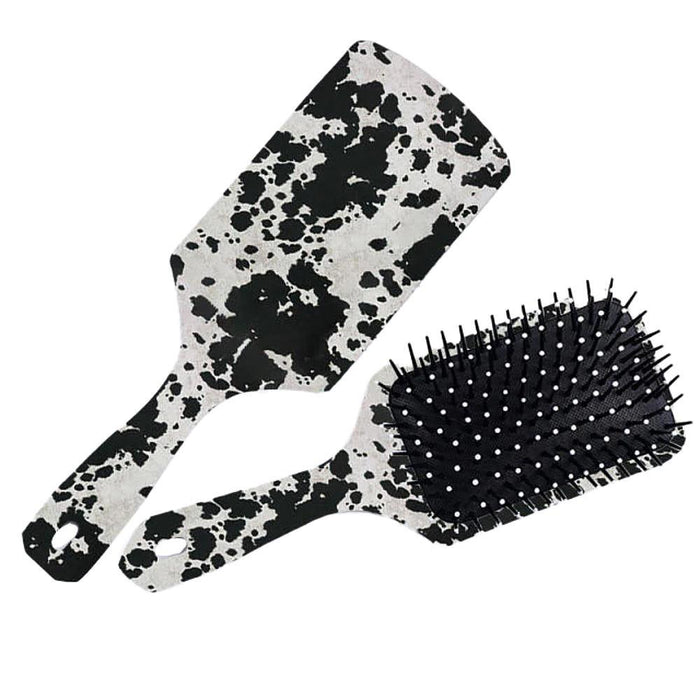 Black Cowhide Hairbrush