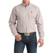 Men's White Plaid Button Shirt