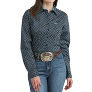 Women's Navy Print Shirt