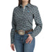 Women's Blue Paisley Print Shirt
