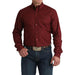 Men's Burgundy Paisley Modern Fit Shirt