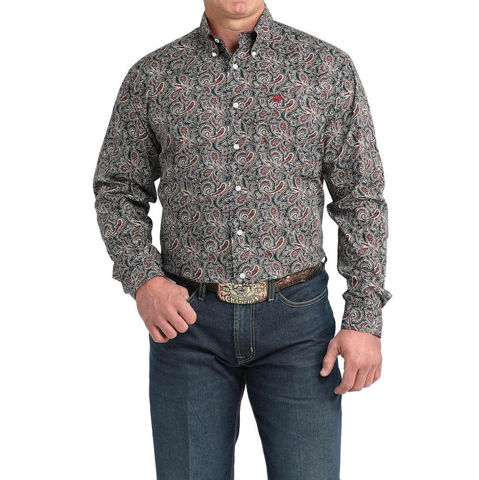 Men's Navy Paisley Shirt