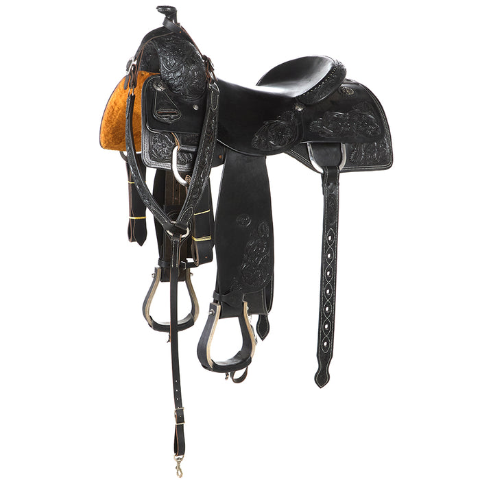 16.5in Black 1/2 Breed with Hard Seat Ranch Cutter