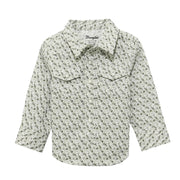 Boy's Olive Long Sleeve Shirt