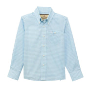 Boy's Long Sleeve Blue Button Shirt