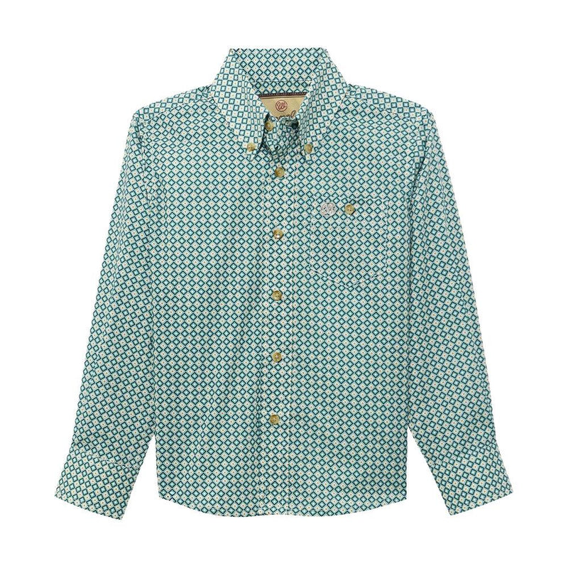Boy's Turquoise Button Shirt