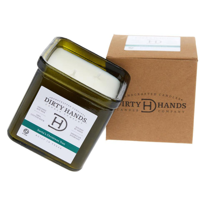 9oz Santa Christmas Tree Square Candle