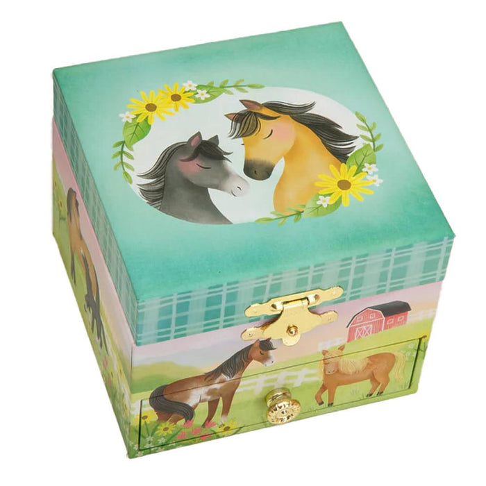 Horse Mical with Single Drawer Jewelry Box