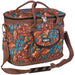 Teal Carved Grooming Tote Case