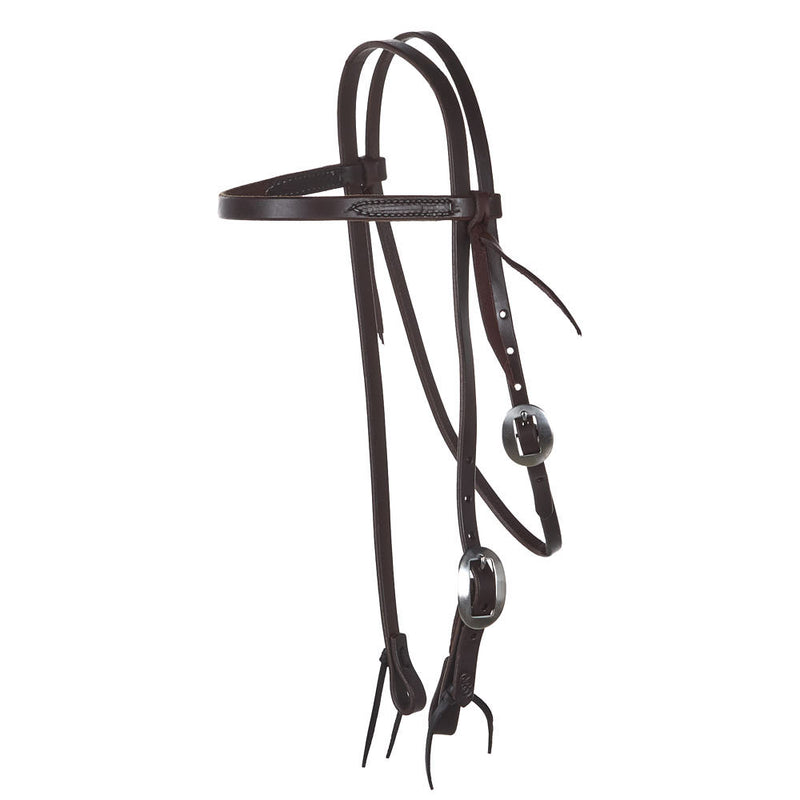 Oiled Browband Headstall with Tie Ends