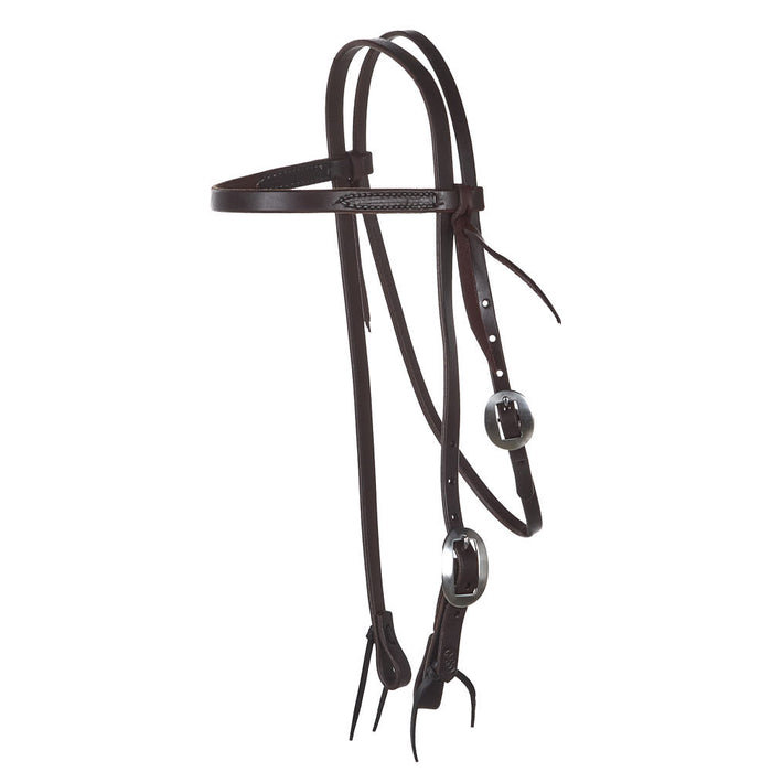 Oiled Browband Headstall with Tie Ends