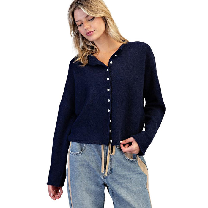 Women's Mystic Midnight Button Down Cardigan