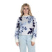 Women's Blue Floral Design Sweater
