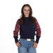 Women's Navy with Contrast Sleeve Top