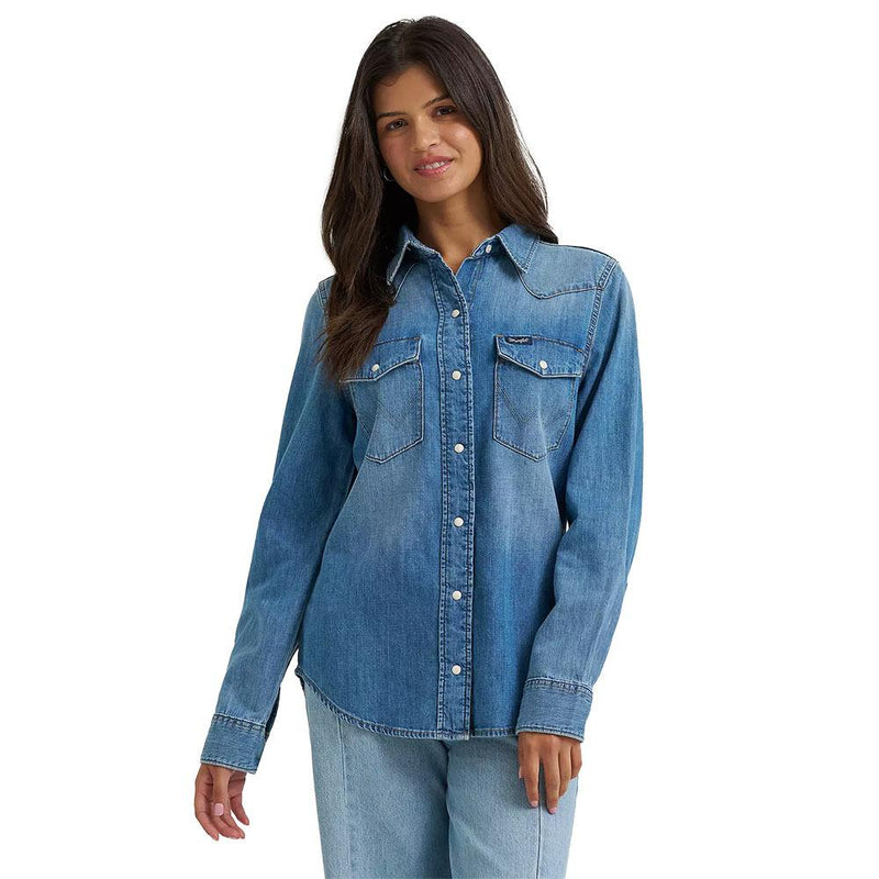 Women's Denim Snap Shirt