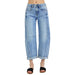 Women's Medium High Rise Crop Barrel Jeans
