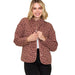 Women's Mauve Floral Print Quilted Jacket