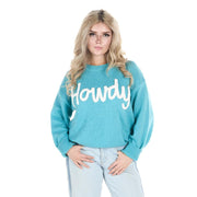 Howdy Turquoise Sweatshirt