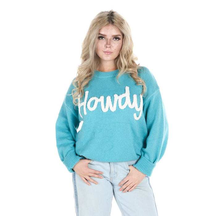 Howdy Turquoise Sweatshirt