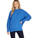 Women's Diva Blue Drop Shoulder Oversized Sweater