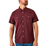 Men's Maroon Performance Western Shirt
